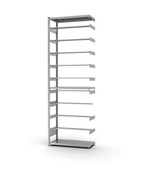 Pendelhefterregal Anbauregal ORION PLUS, 3.000×1.000×400 mm, verzinkt