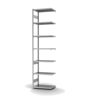 Fachbodenregal Anbauregal ORION PLUS, 3.000×750×400 mm, verzinkt