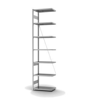 Fachbodenregal Anbauregal ORION PLUS, 3.000×750×400 mm, verzinkt