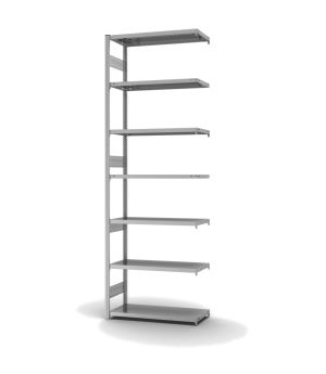 Fachbodenregal Anbauregal ORION PLUS, 3.000×1.000×400 mm, verzinkt