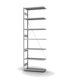 Fachbodenregal Anbauregal ORION PLUS, 3.000×1.000×400 mm, verzinkt