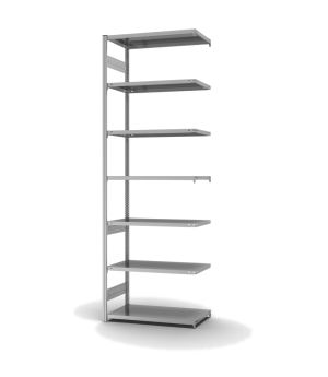 Fachbodenregal Anbauregal ORION PLUS, 3.000×1.000×500 mm, verzinkt