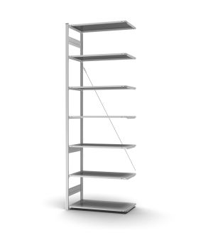 Profi-Lagerregal Anbauregal ORION PLUS, 3.000×1.000×500 mm, verzinkt