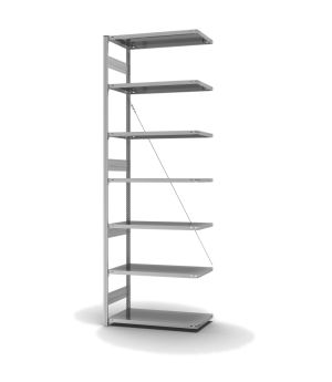 Fachbodenregal Anbauregal ORION PLUS, 3.000×1.000×500 mm, verzinkt