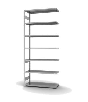 Fachbodenregal Anbauregal ORION PLUS, 3.000×1.300×500 mm, verzinkt