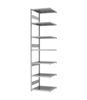 Fachbodenregal Anbauregal ORION PLUS, 3.000×750×600 mm, verzinkt