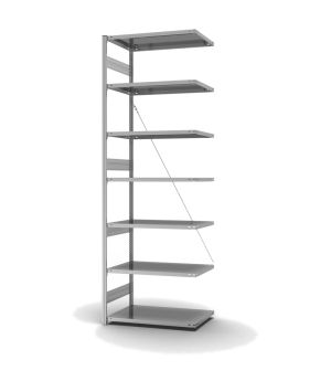 Fachbodenregal Anbauregal ORION PLUS, 3.000×1.000×600 mm, verzinkt