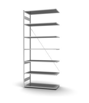 Profi-Lagerregal Anbauregal ORION PLUS, 3.000×1.300×600 mm, verzinkt