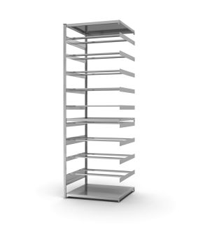 Pendelhefterregal Anbauregal ORION PLUS, 3.000×1.000×800 mm, verzinkt