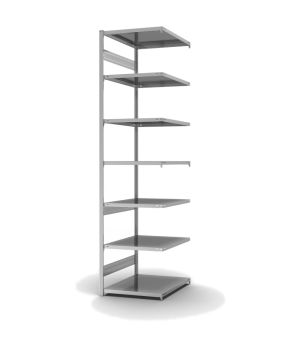 Fachbodenregal Anbauregal ORION PLUS, 3.000×750×800 mm, verzinkt