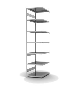 Fachbodenregal Anbauregal ORION PLUS, 3.000×750×800 mm, verzinkt