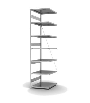 Fachbodenregal Anbauregal ORION PLUS, 3.000×750×800 mm, verzinkt