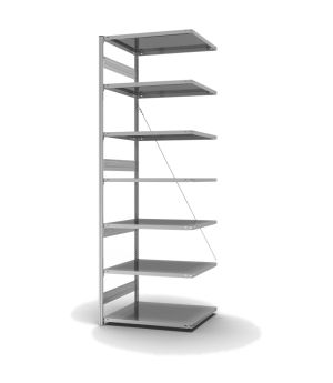 Fachbodenregal Anbauregal ORION PLUS, 3.000×1.000×800 mm, verzinkt