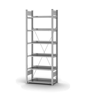 Aktenregal Grundregal ORION PLUS, 2.000×750×300 mm, verzinkt