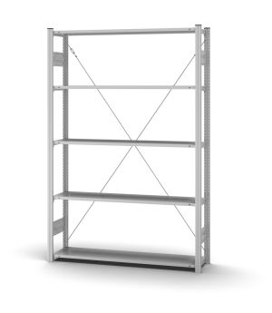 Profi-Lagerregal Grundregal ORION PLUS, 2.000×1.300×300 mm, verzinkt