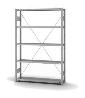 Fachbodenregal Grundregal ORION PLUS, 2.000×1.300×300 mm, verzinkt