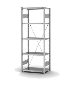 Fachbodenregal Grundregal ORION PLUS, 2.000×750×400 mm, verzinkt