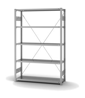 Fachbodenregal Grundregal ORION PLUS, 2.000×1.300×400 mm, verzinkt