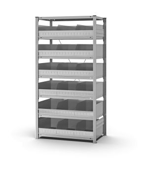 Schüttgutregal Grundregal ORION PLUS, 2.000×1.000×600 mm, verzinkt