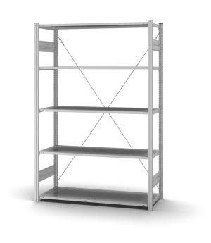Profi-Lagerregal Grundregal ORION PLUS, 2.000×1.300×500 mm, verzinkt
