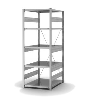 Fachbodenregal Grundregal ORION PLUS, 2.000×750×800 mm, verzinkt