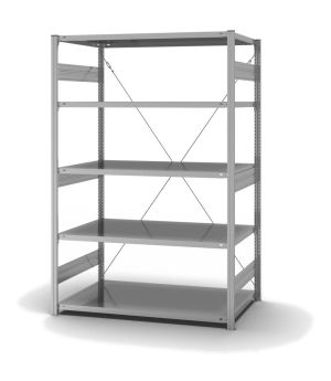 Fachbodenregal Grundregal ORION PLUS, 2.000×1.300×800 mm, verzinkt