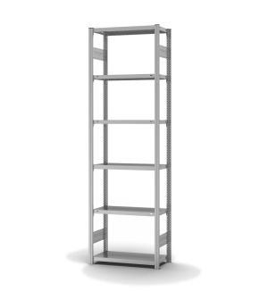 Fachbodenregal Grundregal ORION PLUS, 2.500×750×300 mm, verzinkt