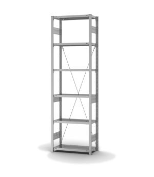 Fachbodenregal Grundregal ORION PLUS, 2.500×750×300 mm, verzinkt
