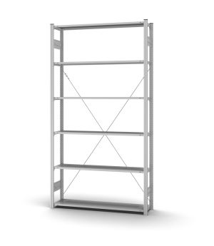 Profi-Lagerregal Grundregal ORION PLUS, 2.500×1.300×300 mm, verzinkt