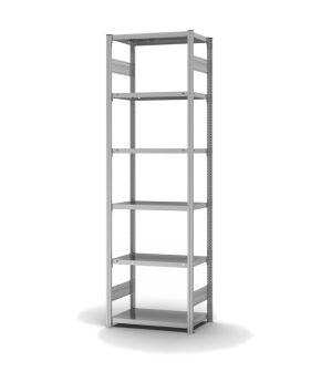 Fachbodenregal Grundregal ORION PLUS, 2.500×750×400 mm, verzinkt