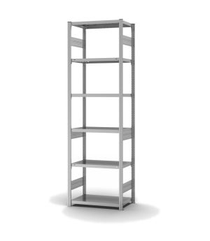 Fachbodenregal Grundregal ORION PLUS, 2.500×750×400 mm, verzinkt