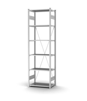Profi-Lagerregal Grundregal ORION PLUS, 2.500×750×400 mm, verzinkt