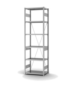 Fachbodenregal Grundregal ORION PLUS, 2.500×750×400 mm, verzinkt