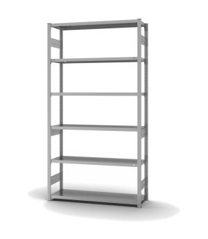 Fachbodenregal Grundregal ORION PLUS, 2.500×1.300×400 mm, verzinkt