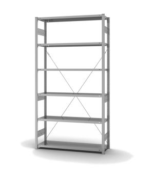 Fachbodenregal Grundregal ORION PLUS, 2.500×1.300×400 mm, verzinkt