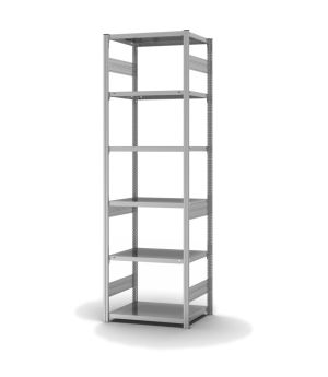 Fachbodenregal Grundregal ORION PLUS, 2.500×750×500 mm, verzinkt
