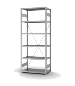 Fachbodenregal Grundregal ORION PLUS, 2.500×1.000×500 mm, verzinkt