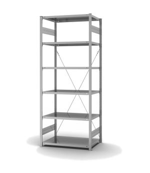 Fachbodenregal Grundregal ORION PLUS, 2.500×1.000×600 mm, verzinkt
