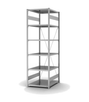 Fachbodenregal Grundregal ORION PLUS, 2.500×750×800 mm, verzinkt