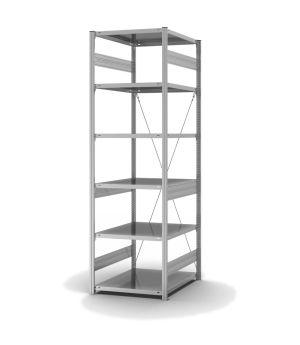 Fachbodenregal Grundregal ORION PLUS, 2.500×750×800 mm, verzinkt
