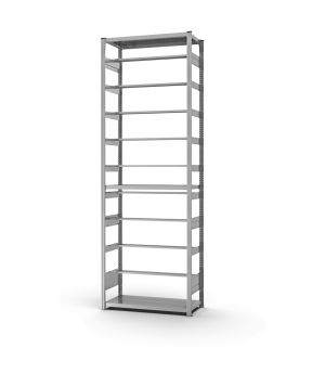 Pendelhefterregal Grundregal ORION PLUS, 3.000×1.000×400 mm, verzinkt