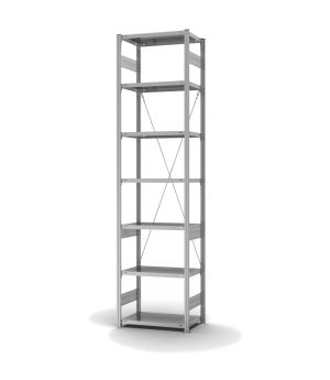 Fachbodenregal Grundregal ORION PLUS, 3.000×750×400 mm, verzinkt