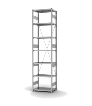 Fachbodenregal Grundregal ORION PLUS, 3.000×750×400 mm, verzinkt