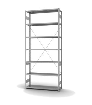 Fachbodenregal Grundregal ORION PLUS, 3.000×1.300×400 mm, verzinkt