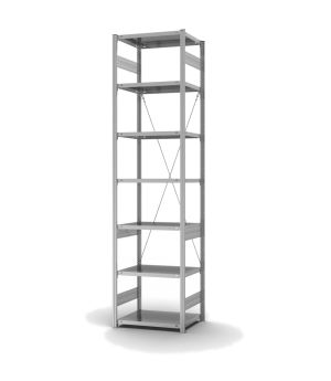 Fachbodenregal Grundregal ORION PLUS, 3.000×750×500 mm, verzinkt