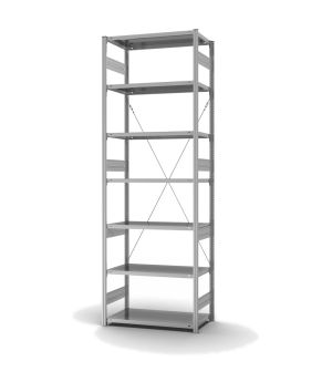 Fachbodenregal Grundregal ORION PLUS, 3.000×1.000×500 mm, verzinkt
