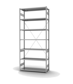 Fachbodenregal Grundregal ORION PLUS, 3.000×1.300×500 mm, verzinkt