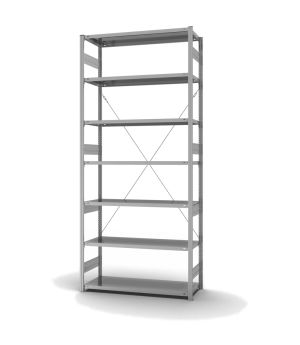 Fachbodenregal Grundregal ORION PLUS, 3.000×1.300×500 mm, verzinkt