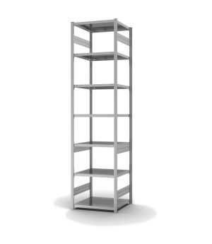 Fachbodenregal Grundregal ORION PLUS, 3.000×750×600 mm, verzinkt