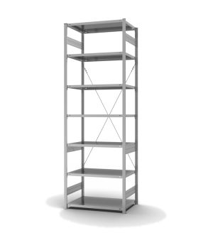Fachbodenregal Grundregal ORION PLUS, 3.000×1.000×600 mm, verzinkt